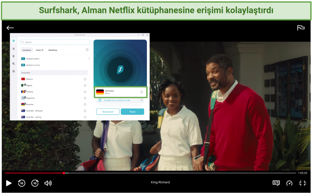Surfshark ile Alman Netflix'in engelini kaldırma