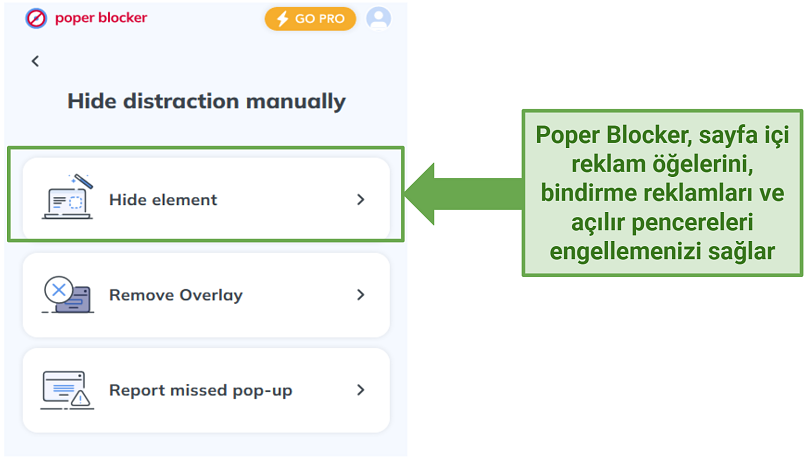 Screenshot of Poper Blocker's Firefox interface