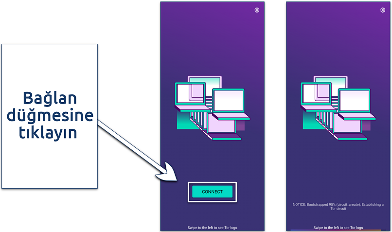 Screenshot of the Tor Browser Connect page