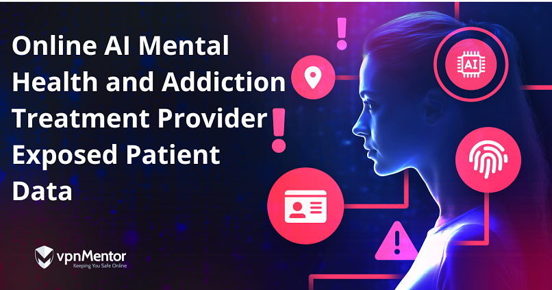 Online AI Mental Health and Addiction Treatment Provider Exposed Patient Data