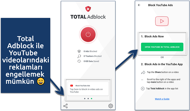 Screenshot of the Total Adblock app